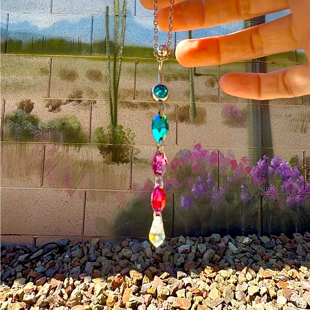 Seedsoflifecrystals Cotton Candy Belly Button Ring